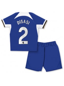 Otroški Nogometna dresi replika Chelsea Axel Disasi #2 Domači 2023-24 Kratek rokav (+ hlače)